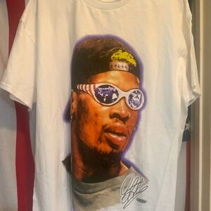 White Graphic Tee with Bold Design